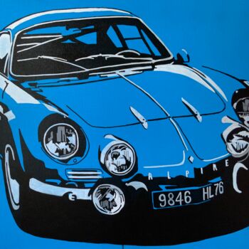 Pittura intitolato "Renault Alpine A110" da Ludo Knaepkens, Opera d'arte originale, Acrilico