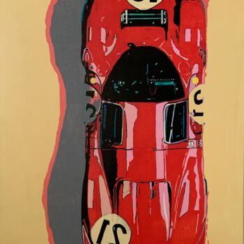 Pittura intitolato "Ferrari (Le Mans 19…" da Ludo Knaepkens, Opera d'arte originale, Acrilico