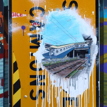 ""Calais gare plasti…" başlıklı Tablo Ludo Lassalle tarafından, Orijinal sanat, Akrilik Ahşap Sedye çerçevesi üzerine monte…