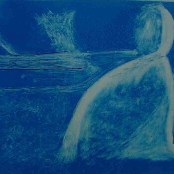 Malerei mit dem Titel "Blue wind" von Ludo Vanroy, Original-Kunstwerk