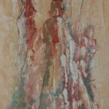 Painting titled "le mariage" by Hervé Visery, Original Artwork, Acrylic