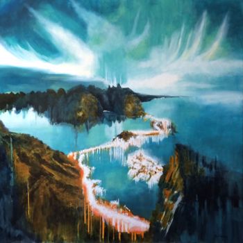 Painting titled "Lofoten" by Ludovic Barbaray, Original Artwork, Oil