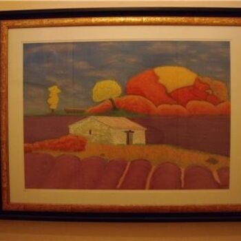 Painting titled "automne" by Ludovic Blanc, Original Artwork