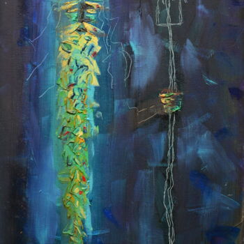 Peinture intitulée "Neptune" par Ludovic Lan, Œuvre d'art originale, Huile