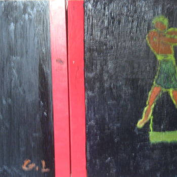 Peinture intitulée "l'exécution (double…" par Ludovic Grumel, Œuvre d'art originale, Huile