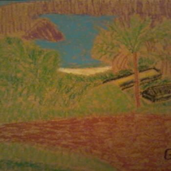 Dessin intitulée "paysage" par Ludovic Grumel, Œuvre d'art originale, Crayon