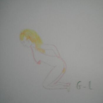 Disegno intitolato "nue" da Ludovic Grumel, Opera d'arte originale, Matita