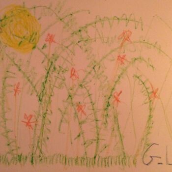 Painting titled "jungle" by Ludovic Grumel, Original Artwork, Pastel