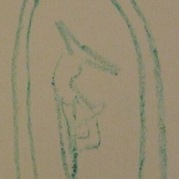 Картина под названием "cartouche" - Ludovic Grumel, Подлинное произведение искусства, Пастель