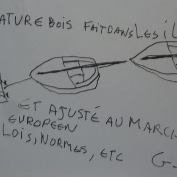 "bateaux en bois" başlıklı Tablo Ludovic Grumel tarafından, Orijinal sanat, Işaretleyici