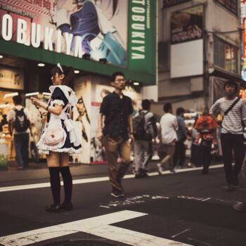 Фотография под названием "Les Rues de Tokyo 2" - Ludovic Miath, Подлинное произведение искусства, Цифровая фотография