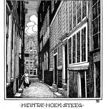 印花与版画 标题为“Heintje Hoeksteeg A…” 由Ludwig Willem Reymert Wenkenbach, 原创艺术品, 数字打印