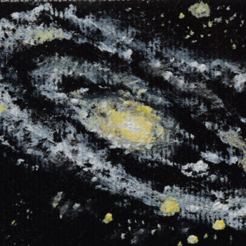 Pintura titulada "Andromeda Galaxie" por Luethi Alias Abdelghafar, Obra de arte original, Oleo Montado en Bastidor de camill…