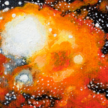 Malerei mit dem Titel "Kosmische Explosion…" von Luethi Alias Abdelghafar, Original-Kunstwerk, Öl