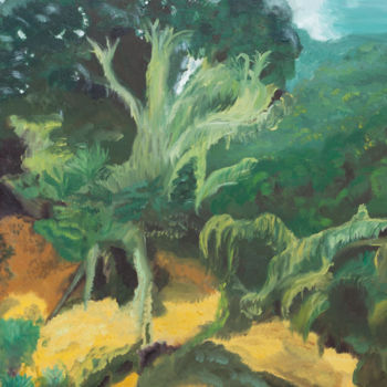 Malerei mit dem Titel "Dschungel" von Luethi Alias Abdelghafar, Original-Kunstwerk, Öl