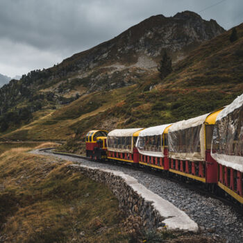 Photography titled "Train dans les mont…" by Lugdivine Borello, Original Artwork, Digital Photography