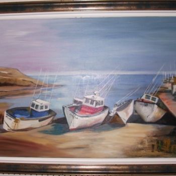 Painting titled "Bretagne sud" by Lugez Marcelle, Original Artwork