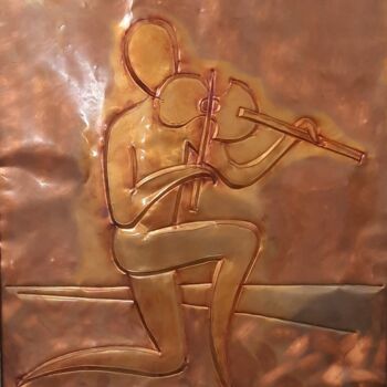 Incisioni, stampe intitolato "Il violinista" da Luigi Basile, Opera d'arte originale, incisione