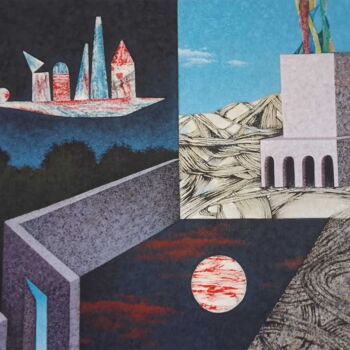 Pittura intitolato "il viaggio della ba…" da Luigi Ciccarone, Opera d'arte originale, Acrilico Montato su Telaio per barella…