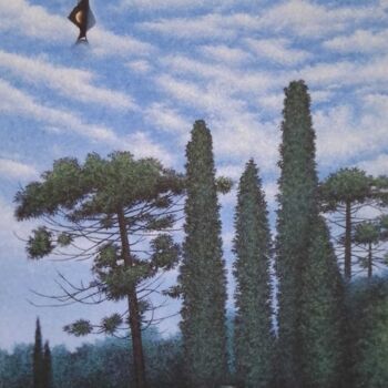 Peinture intitulée "timida presenza" par Luigi Ciccarone, Œuvre d'art originale, Acrylique Monté sur Châssis en bois