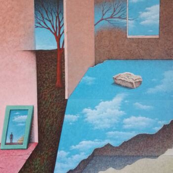 Картина под названием "la stanza delle ill…" - Luigi Ciccarone, Подлинное произведение искусства, Акрил Установлен на Деревя…