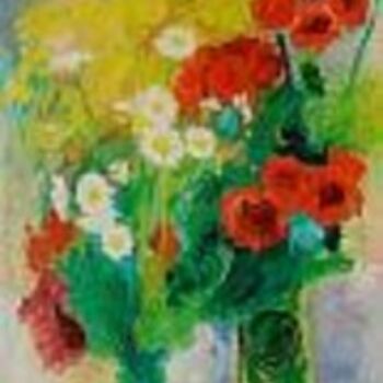 Painting titled "rose rosse" by Luigi De Giovanni, Original Artwork