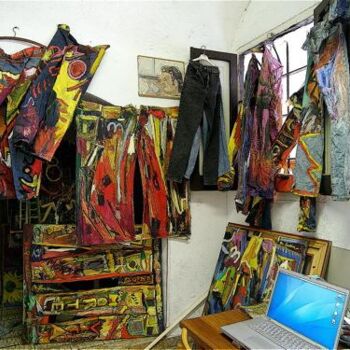 Painting titled "il mio studio" by Luigi De Giovanni, Original Artwork