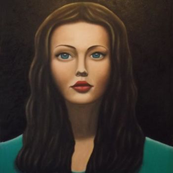 Painting titled "Claudia Portrait pa…" by Luigi Carlo, Original Artwork, Oil