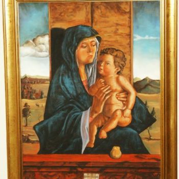 Pintura intitulada "Madonna Morelli - G…" por Legno Luigi, Obras de arte originais