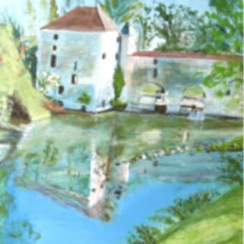 Painting titled "Le Moulin" by Luigina, Original Artwork, Oil