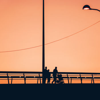 Fotografia zatytułowany „Silhouette Bridge C…” autorstwa Luigi Veggetti, Oryginalna praca, Fotografia cyfrowa