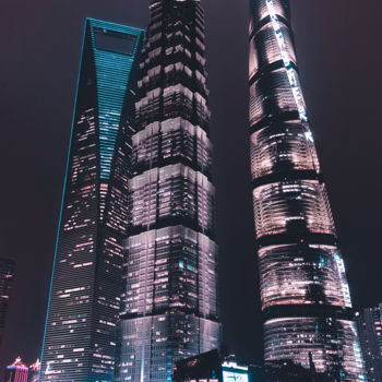 Fotografie mit dem Titel "Asian Skyscrapers /…" von Luigi Veggetti, Original-Kunstwerk, Digitale Fotografie