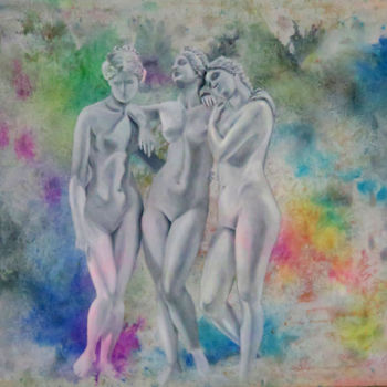 Painting titled "las-tres-gracias.jpg" by Lacasa, Original Artwork, Oil