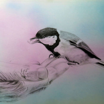 Disegno intitolato "bird.jpg" da Lacasa, Opera d'arte originale, Matita
