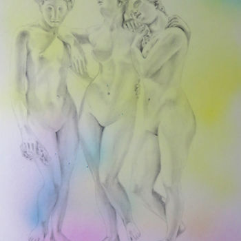 Dessin intitulée "las-gracias-estudio…" par Lacasa, Œuvre d'art originale, Crayon
