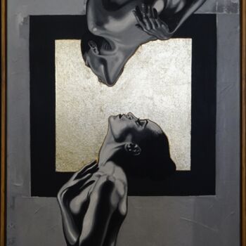 Painting titled "Epifanía" by Luis Angel Leiva, Original Artwork, Oil Mounted on Wood Stretcher frame