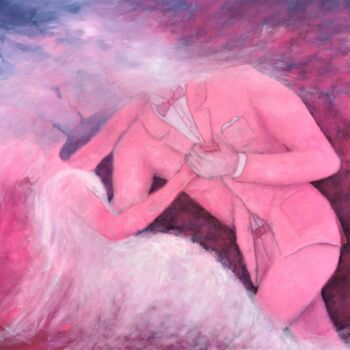Картина под названием "Kiss me!" - Luís Bastos, Подлинное произведение искусства, Акрил Установлен на Деревянная рама для но…