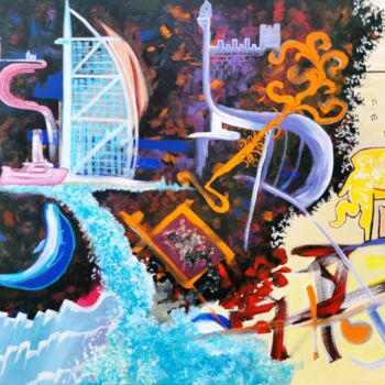 Painting titled "Dare to dream" by Luís Bastos, Original Artwork, Acrylic Mounted on Wood Stretcher frame