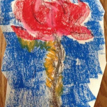 Malerei mit dem Titel "La Vie En Rose" von Luis Chaluisan, Original-Kunstwerk, Pastell