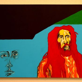 Peinture intitulée "Homem Vivo" par Diboa, Œuvre d'art originale, Acrylique