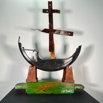 Escultura titulada "Carabela" por Luis Manuel Ruiz, Obra de arte original, Metales