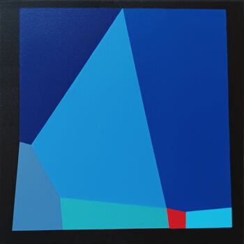 Malerei mit dem Titel "Blue space II" von Luis Medina, Original-Kunstwerk, Acryl Auf Keilrahmen aus Holz montiert