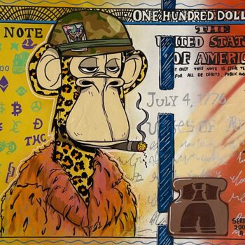 Pintura titulada "Bored Ape the King" por Luis Mesa, Obra de arte original, Acrílico