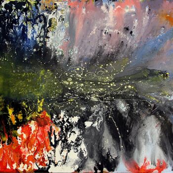 Malarstwo zatytułowany „Esplosione” autorstwa Luisa Angelucci, Oryginalna praca, Akryl