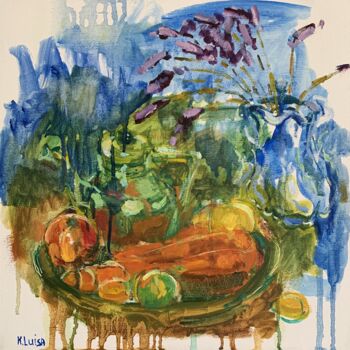 Painting titled "Colorful Thinking" by Luisa Khalileva, Original Artwork, Oil