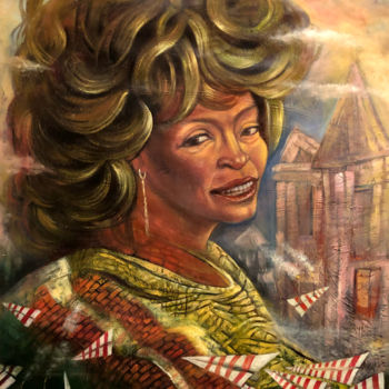 Painting titled "whitney" by Luis Angel Alcolea, Original Artwork, Oil