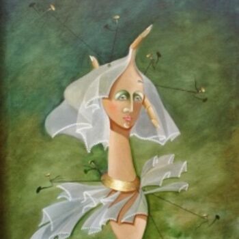 Pintura intitulada "la novia" por Luis Garcidueñas, Obras de arte originais