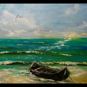 Painting titled "Marine temptation" by Kravchenko Liudmila, Original Artwork, Oil