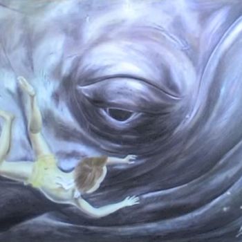 Pintura titulada "mergulho" por Luís Rodrigues D'Oxossi, Obra de arte original