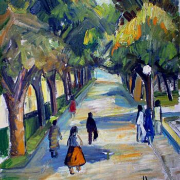 Painting titled "mus003 - Passeio Pú…" by Luiz Carlos De Andrade Lima, Original Artwork, Oil